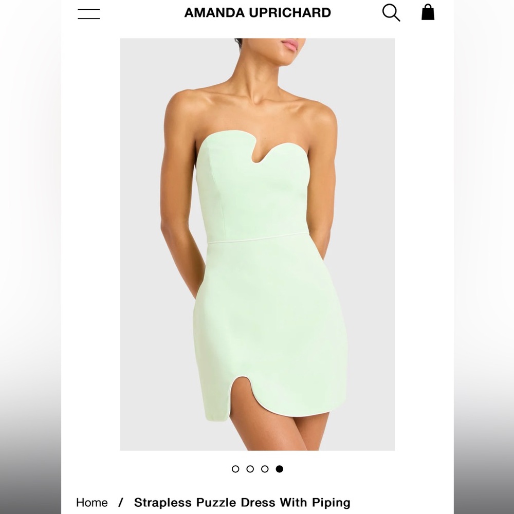 Elegant Strapless Green Dress